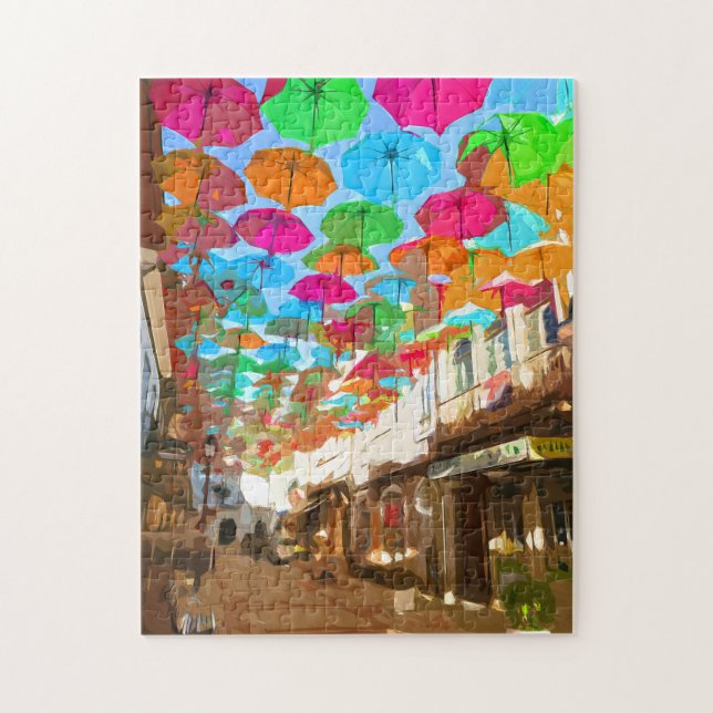 Umbrella Sky -Agueda-Portugal Jigsaw Puzzle (Vertical)