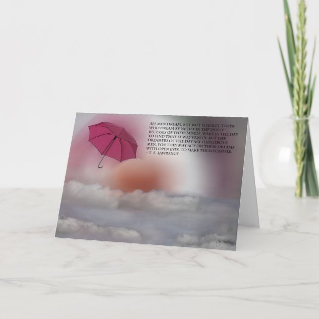 Umbrella Sunrise - TE Lawrence Card (Front)