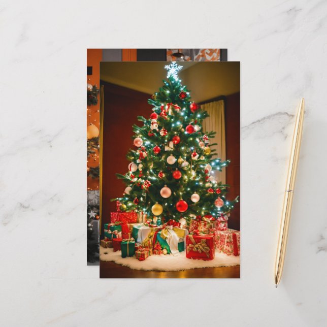 Umbrella Tree Paper Sheet (Front/Back In Situ)