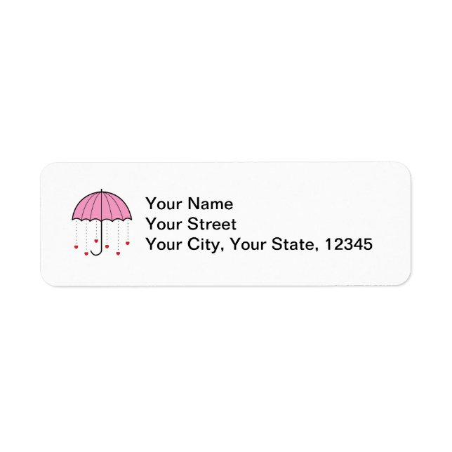 Umbrella with Hearts (Pink) (Front)
