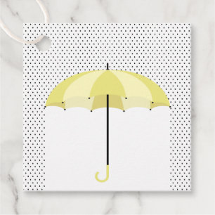Umbrella with Rain Baby Shower Gift Tags, Favour Tags
