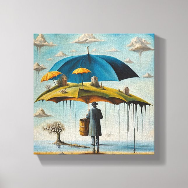 Umbrella World Canvas Print (Front)
