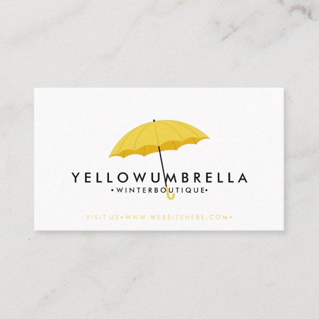 Umbrella yellow business card (Front)