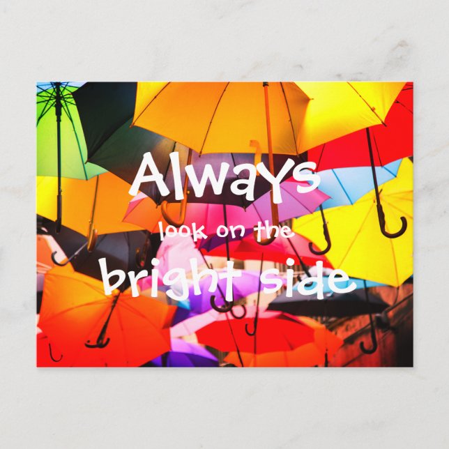 Umbrellas // Always look on the bright side Postcard (Front)
