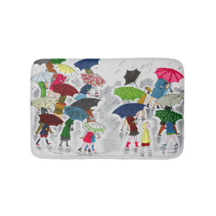 Umbrellas Bath Mat