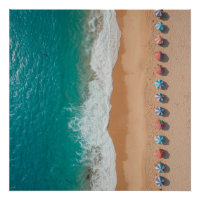 Umbrellas Beach Tropical Ocean 