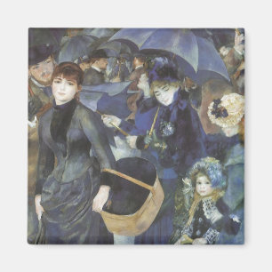 Umbrellas by Pierre Renoir, Vintage Impressionism Magnet