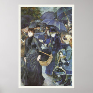Umbrellas by Pierre Renoir, Vintage Impressionism Poster