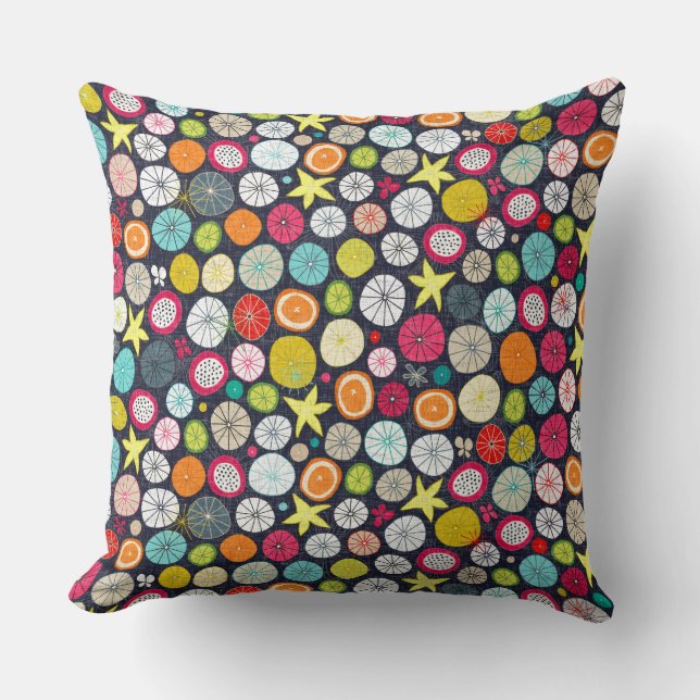 umbrellas cobalt throw pillow (Front)