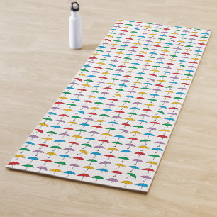 Umbrellas in Rain Yoga Matte Mat
