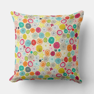 umbrellas ivory throw pillow