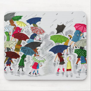 Umbrellas Mouse Pad