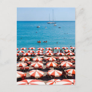 Umbrellas On Amalfitan Coast Postcard