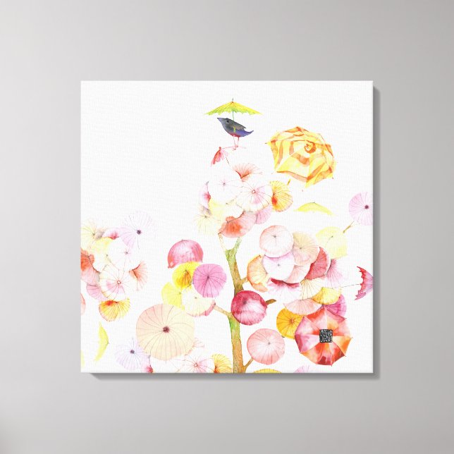 umbrellatreebird canvas print (Front)
