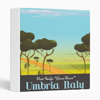 Umbria Italy travel poster Binder