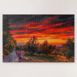 Umbrian Sunset Stroll: Gallery Edition Jigsaw Puzzle<br><div class="desc">Bring your journey to a peaceful close with the final piece of the Signature 12 series. This Gallery Edition puzzle captures a quiet sunset stroll through the hills of Montefalco, Italy. Featuring the vibrant textures of Digital Modern Impressionism, this 1, 014-piece puzzle is more than just a game—it’s an invitation...</div>