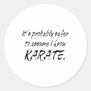 Ume I Know Karate T Shirt Classic Round Sticker