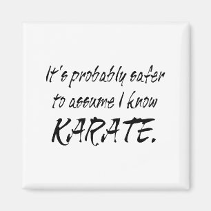Ume I Know Karate T Shirt Magnet