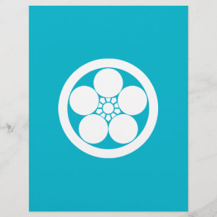 Umebachi-style plum blossom in circle