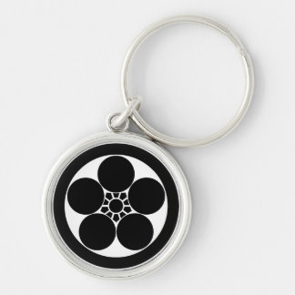 Umebachi-style plum blossom in circle keychain