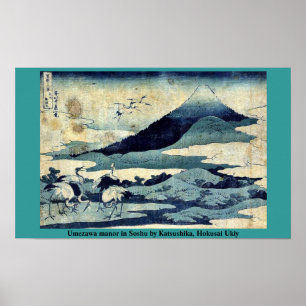 Umezawa manor in Soshu by Katsushika, Hokusai Ukiy Poster