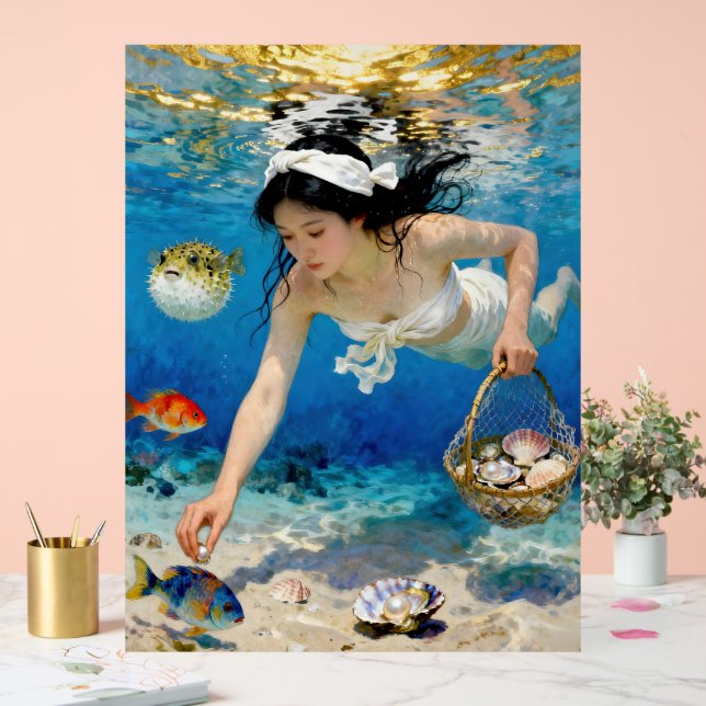 "Umi Blossom" – An Ocean Portrait             Acrylic Sign (Wedding)