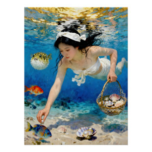 "Umi Blossom" – An Ocean Portrait             Poster