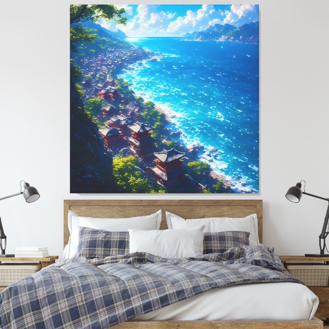 Umi no Yume “Dream of the Sea” Canvas Print (Insitu(Bedroom))