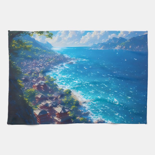 Umi no Yume “Dream of the Sea” Kitchen Towel (Horizontal)