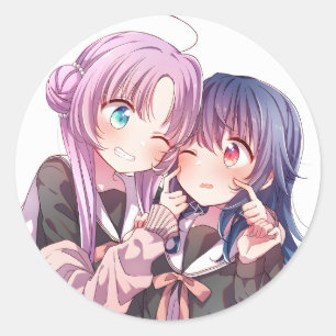 Umika x Yuu   Stardust Telepath    Classic Round Sticker