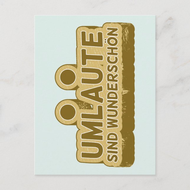 UMLAUT learning German language Postcard (Front)