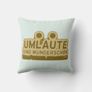 UMLAUT learning German language Throw Pillow