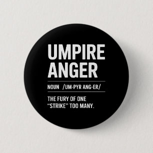 Umpire Anger Glove Pitcher Catcher Sell Definition 2 Inch Round Button