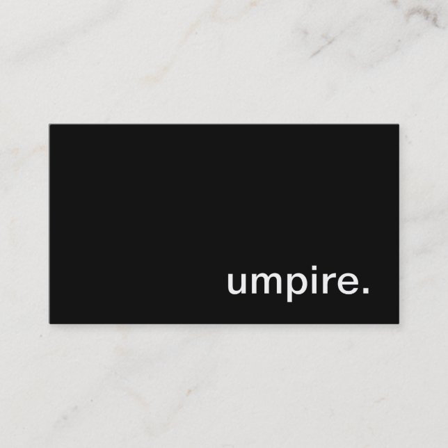 Umpire Business Card (Front)