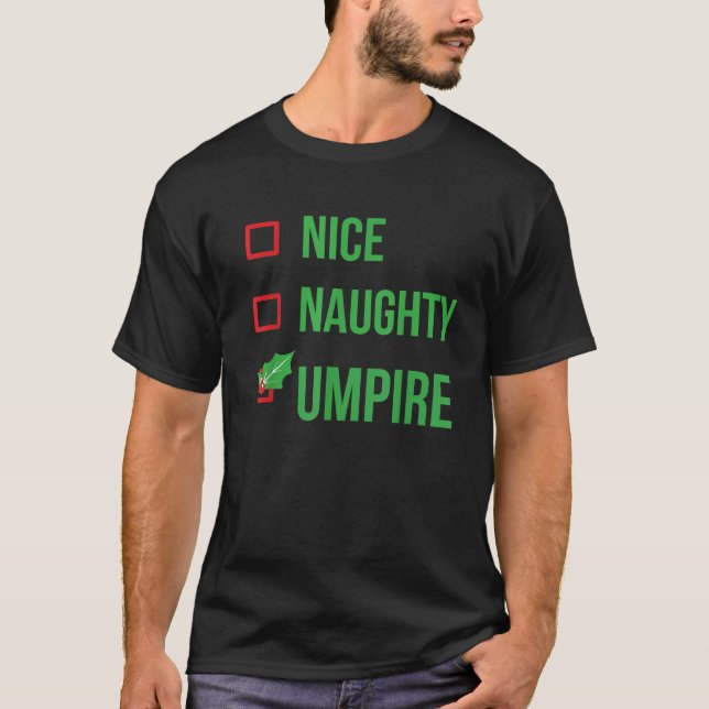 Umpire Funny Pajama Christmas Gift  T-Shirt (Front)