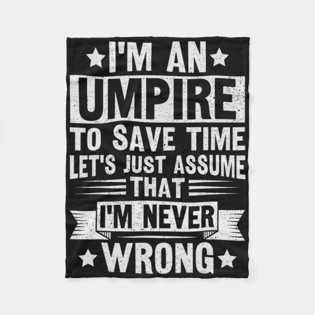 Umpire Funny Sketll Design For An Umpire  Fleece Blanket (Front)