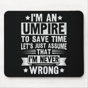Umpire Funny Sketll Design For An Umpire Mouse Pad