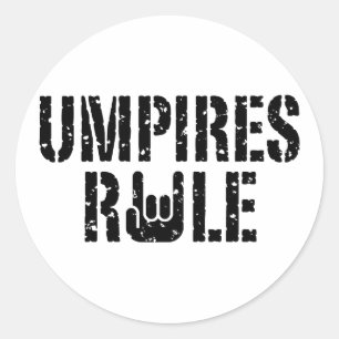 Umpires Rule Classic Round Sticker