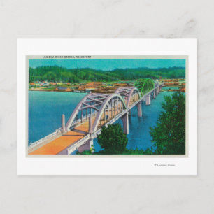 Umpqua River Bridge in Reedsport, Oregon Postcard