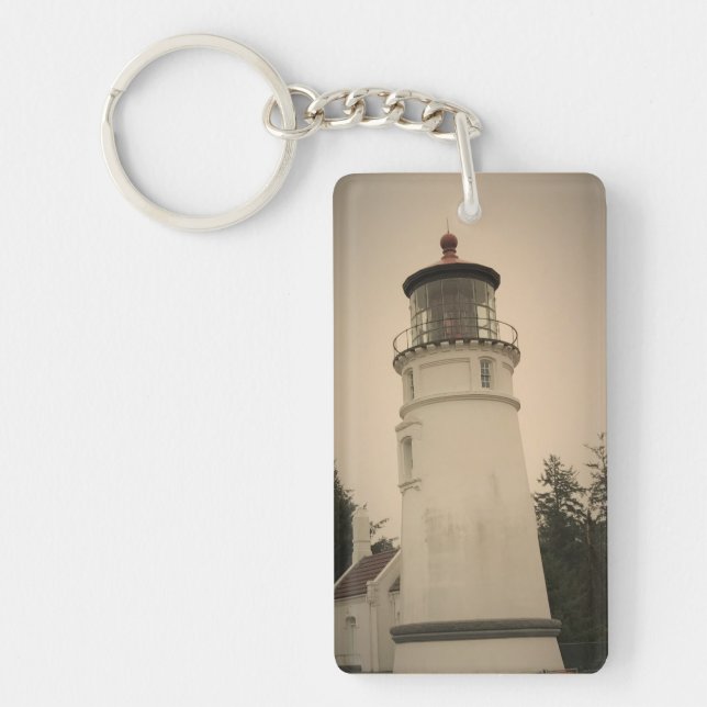 Umpqua River Lighthouse, OR Keychain (Front)