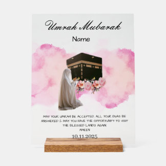 Umrah Mubarak  Acrylic Sign