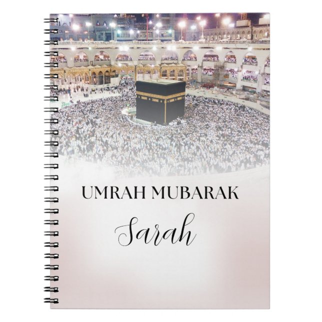 Umrah Mubarak Spiral Notebook (Front)