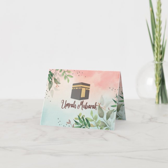 umrah mubarak thank you card (Front)