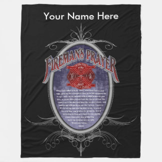 Umsted Design Personalized Firefighter's Prayer Fleece Blanket