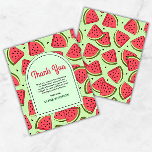 Un à Melon Été 1er Anniversaire Carte de remerciem