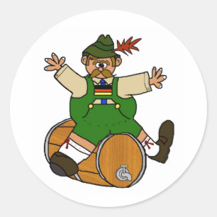 Un Allemand sur les stickers de Keg de bière