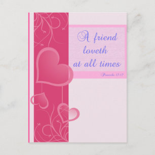 "Un ami aime en tout temps" Carte postale