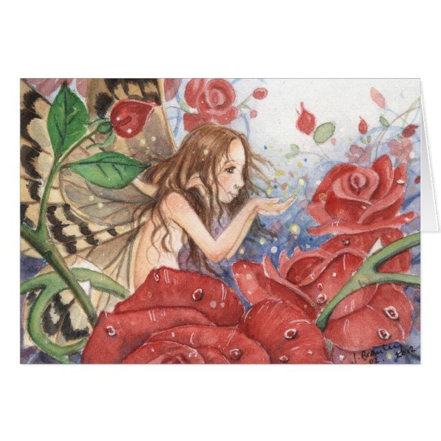 "Un amour carte de roses" (Devant horizontal)