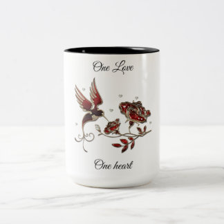 Un amour, une tasse de café de coeur