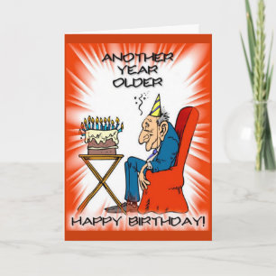 Un an de plus : Ancien Timer Carte d'anniversaire